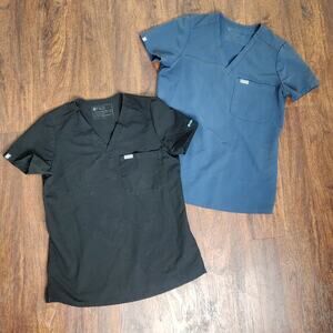 FIGS Catarina One Pocket Scrub Top Bundle, XS